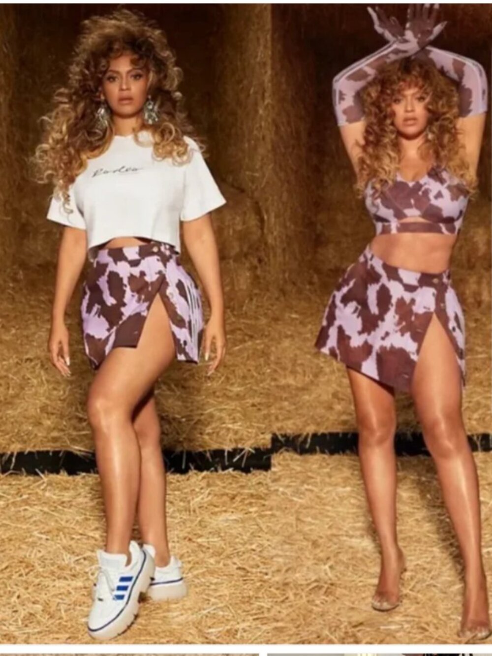 Adidas X Ivy Park RODEO COW-PRINT SKIRT- 1X